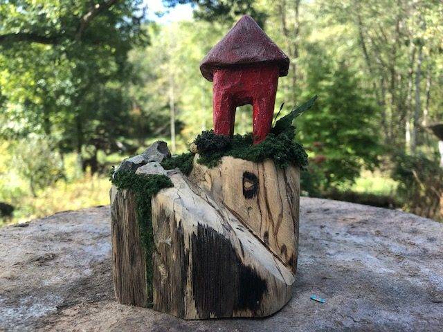 LIL’ RED HUT, a One of a Kind, Uniquely Creative Keepsake or Sharing Cremation Urn for Human or Pet Ashes