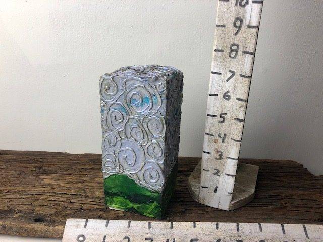 MOUNTAIN SWIRL, a Unique, Stone Keepsake or Sharing Cremation Urn for Human or Pet Ashes