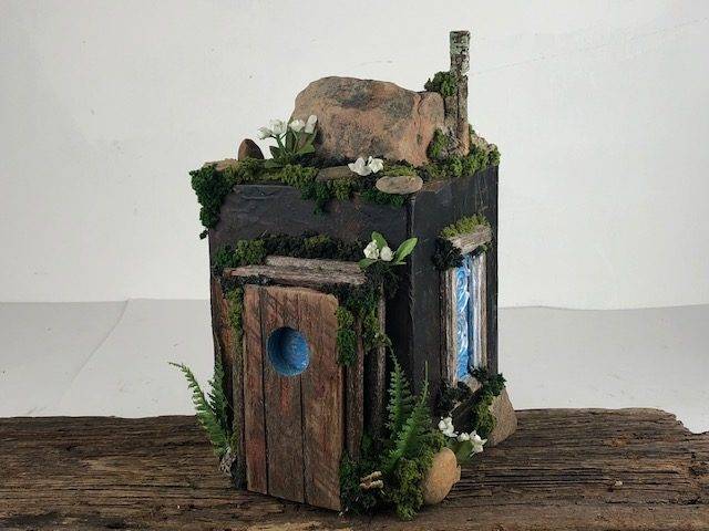 CABIN in the WOODS-2, a Full Size, Unique, One of a Kind Cremation Urn for Human or Pet Ashes