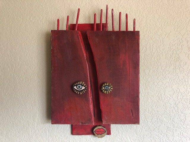 RED HEAD, Whimsical, One of a Kind Wall Art