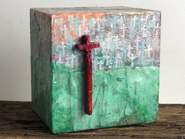 CROSSES-3, a Christian-based, Unique, One of a Kind, Full Size Cremation Urn for Human or Pet Ashes