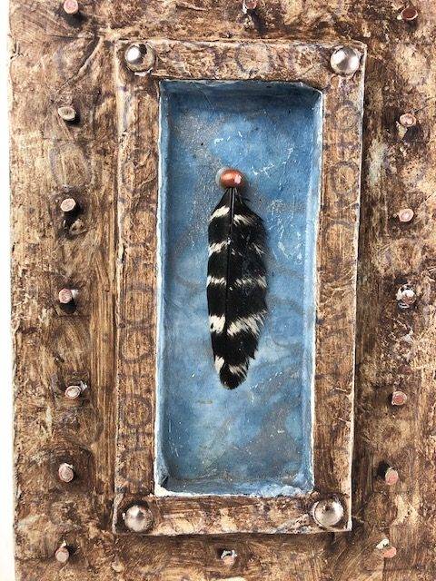 FEATHERED WINDOW, a Rustic, Creatively Unique, Full Size, One of a Kind Cremation Urn for Human or Pet Ashes