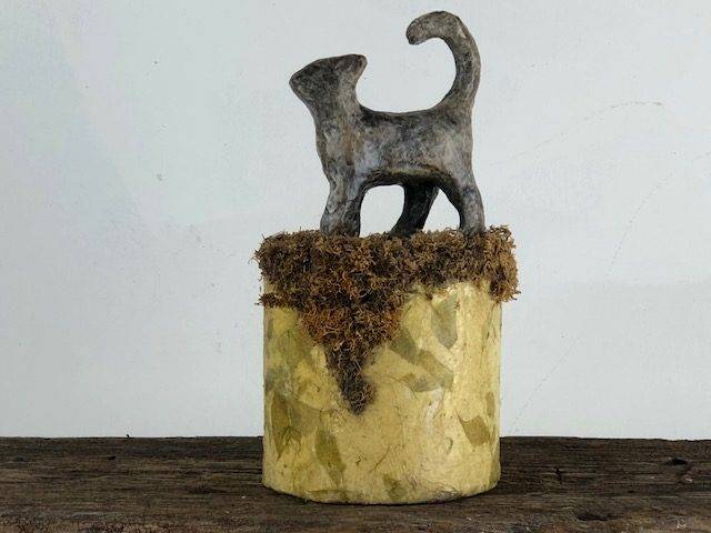 FELINE FANCY, a Whimsical, One of a Kind Cremation Urn for Feline Ashes
