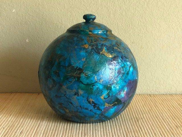 THE DEEP, a One of a Kind, Full Size Ceramic Cremation Urn for Human or Pet Ashes