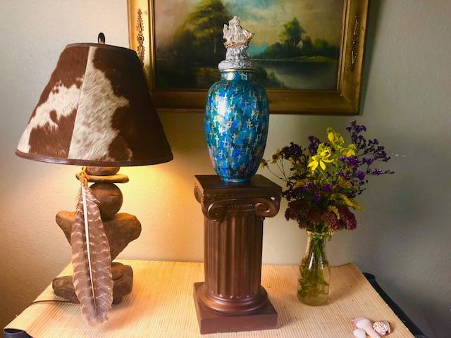 TALL PEDASTLE, a Versatile Addition as a Companion Cremation Urn, or to Showcase Another Cremation Urn or Framed Photos or other Memorabilia