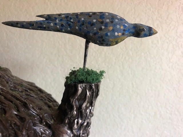 BLUE BIRDS, a Unique, One-of-a-Kind, Full-Size Ceramic Cremation Urn for Human or Pet Ashes