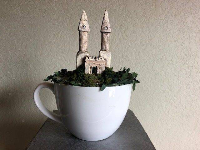 CASTLE KNOLL, a Unique, Whimsical, Keepsake of Sharing Cremation Urn for Human or Pet Ashes