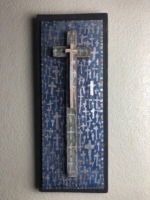 BLUE CROSSES, Unique, One-of-a-Kind, Way Cool, Christian Art Wall Decor