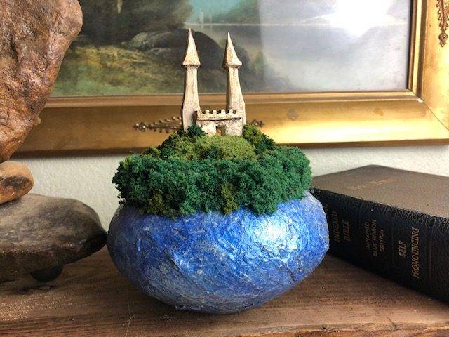 CASTLE BLUE, a Unique, Small or Sharing Cremation Urn for Human or Pet Ashes