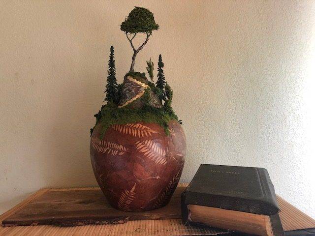 FERN HEIGHTS, a Unique, Faith-Based, Full-Size, Ceramic Cremation Urn for Human or Pet Ashes