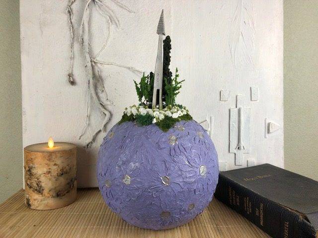 INSPIRED, a Lovely, Unique, Full-Size Ceramic Cremation Urn for Human or Pet Ashes