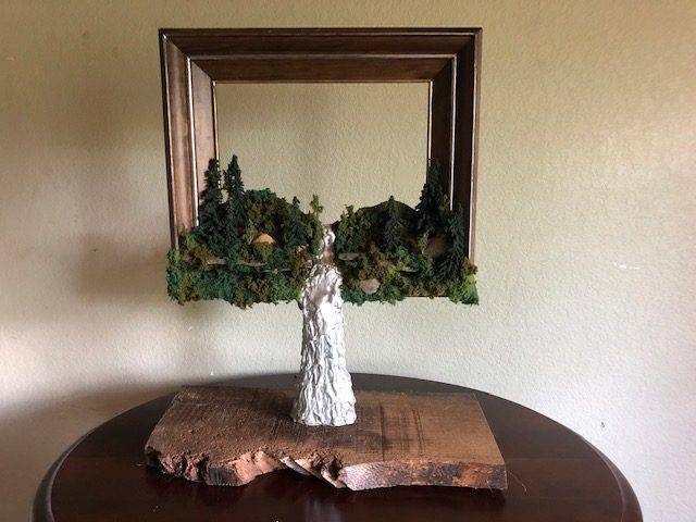PEACEFUL VALLEY, Unique, One-of-a-Kind Table Art and Photo Frame