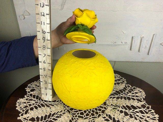 YELLOW ROSE 2, a Unique Ceramic Full-Size Cremation Urn for Human or Pet Ashes