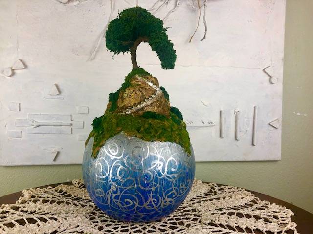 SAPPHIRE DELIGHT, a Unique Ceramic Cremation Urn for Human or Pet Ashes