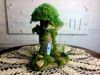 CREMATION URN: Hide-Away Forest 4, a Whimsical Small or Sharing Cremation Art Urn for Human or Pet Ashes