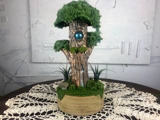 CREMATION URN: Hide-Away Forest 2, a Unique, Whimsical, Small or Sharing Cremation Art Urn for Human or Pet Ashes